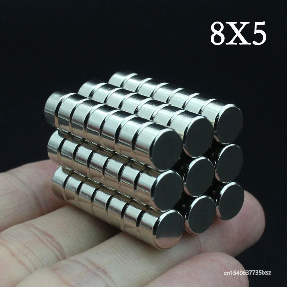 

5/10/15/20/25 Pcs 8x5mm Round NdFeB Neodymium Magnet N35 Super Powerful Small imanes Permanent Magnetic Disc 8*5