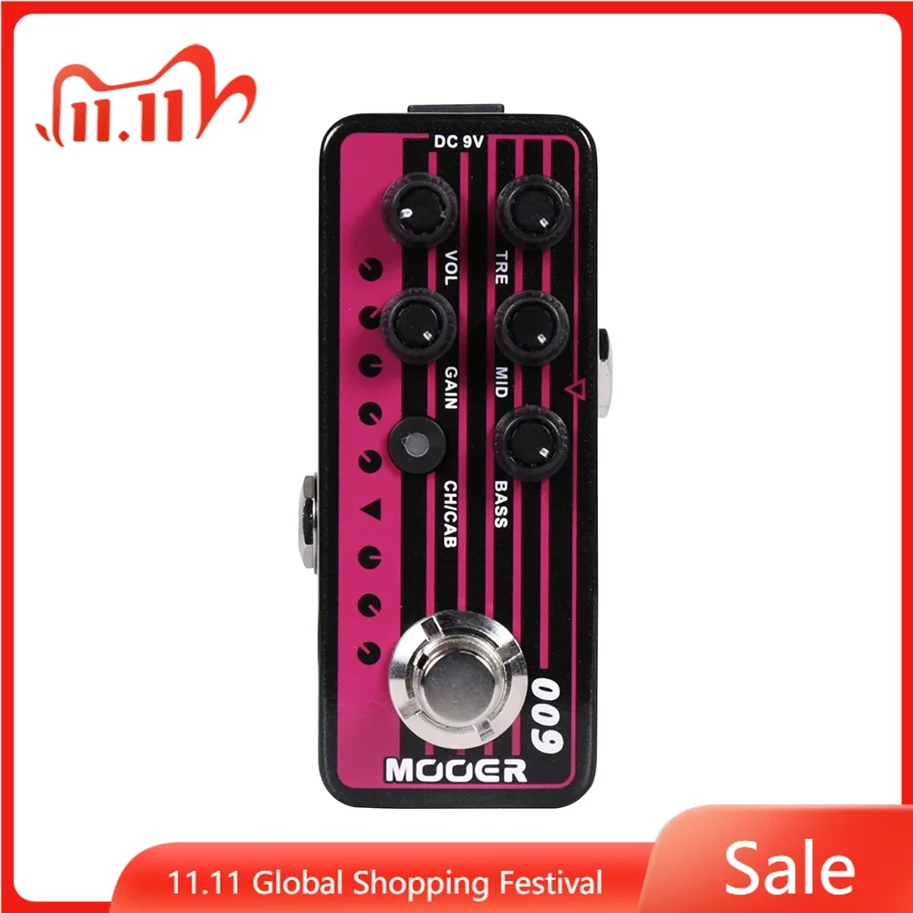 

MOOER 009 Black Night Digital Preamp Guitar Effect Pedal Multi Effects Processor Tremolo Synthesizer Guitar Parts Accessories
