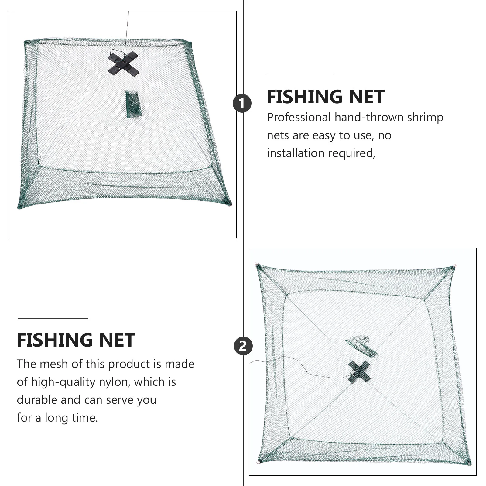 

4pcs Folding Fishing Nets Portable Outdoor Fish Guard Fishing Landing Net