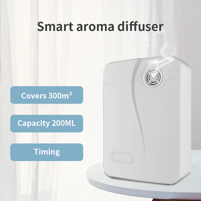

Essential Oil Diffuser Covers 300m³ Capacity 200ML Button Aroma Diffuser with Timing Function Suitable for Small Places