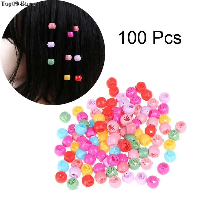 

100pcs Mini Hair Claw Clips For Women Girls Cute Candy Colors Plastic Hairpins Hair Braids Maker Beads Headwear Hair Accessories