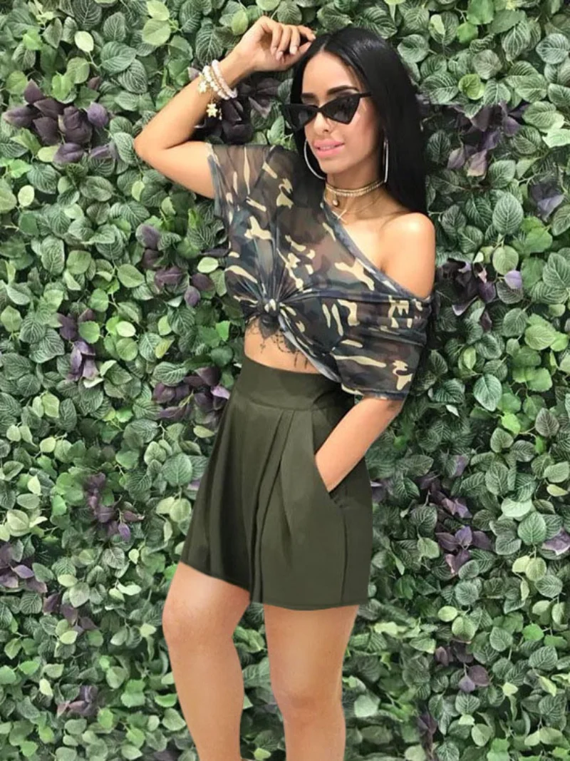 

Шорты WUHE женские с широкими штанинами, зеленые, черные, желтые, модные летние однотонные короткие брюки, уличная одежда, 2023