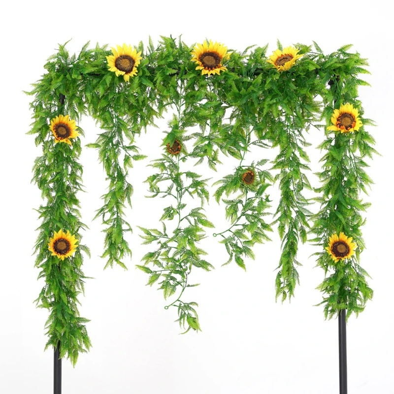 

Artificial Plants Vines Ferns Persian Rattan Fake Plant Faux Hanging Leaves