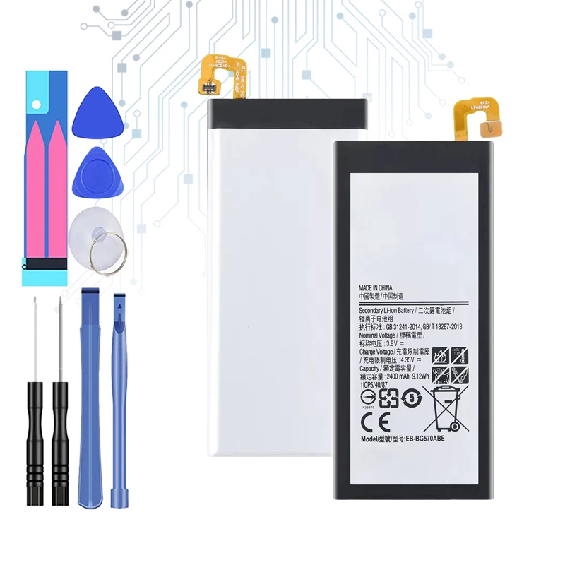 EB-BG570ABE EB-BG57CABE Сменный аккумулятор для Samsung Galaxy J5 Prime On5 (2016) G570F G570Y/M G5700 G5510 G5520 G570M 2400