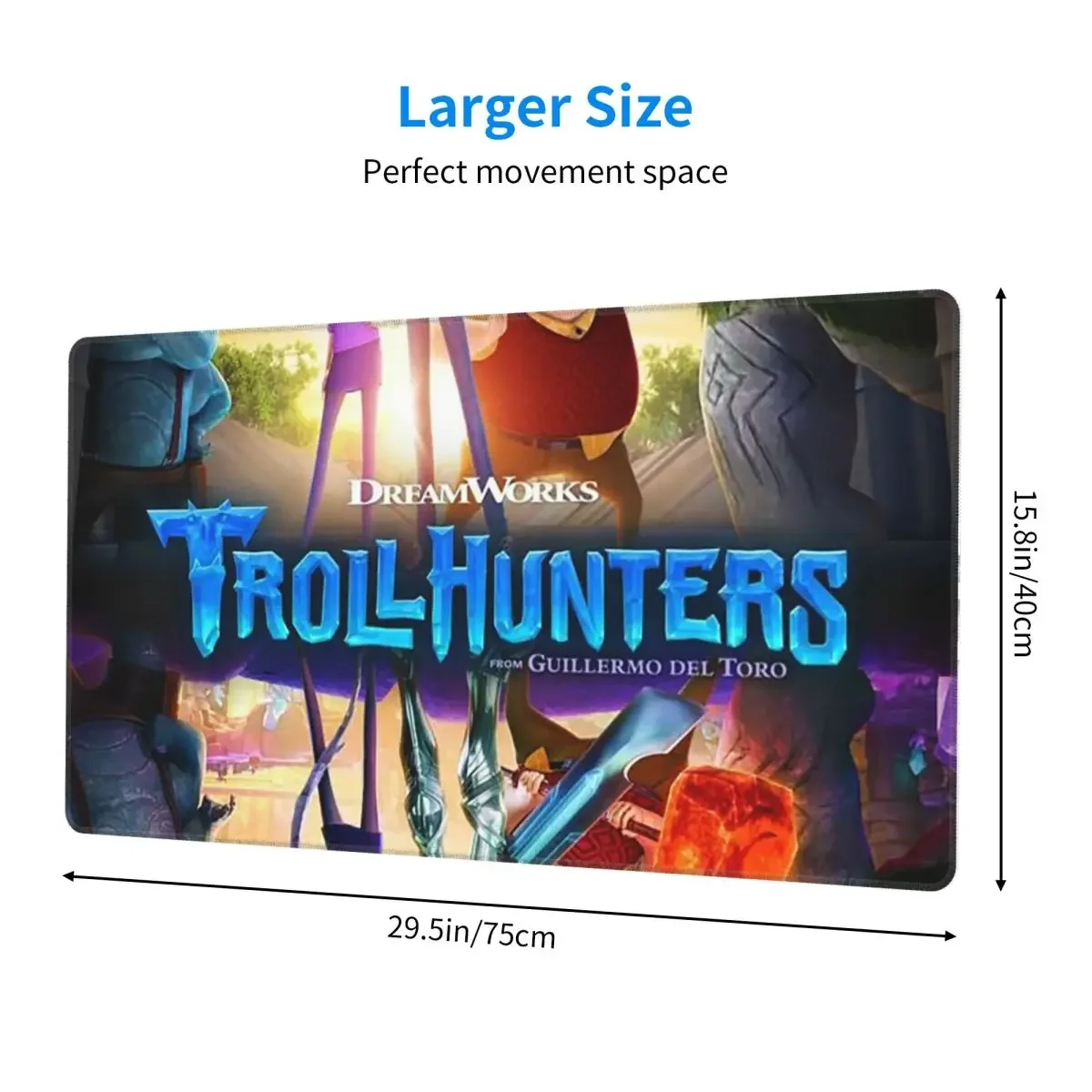 Большой коврик для мыши с мультяшным рисунком TrollHunters, коврик для геймеров, для ПК и ноутбуков, коврик для клавиатуры, компьютерный игровой коврик, офисные аксессуары, настольный коврик (art.: 3920da520f35d) - 3920da520f35d