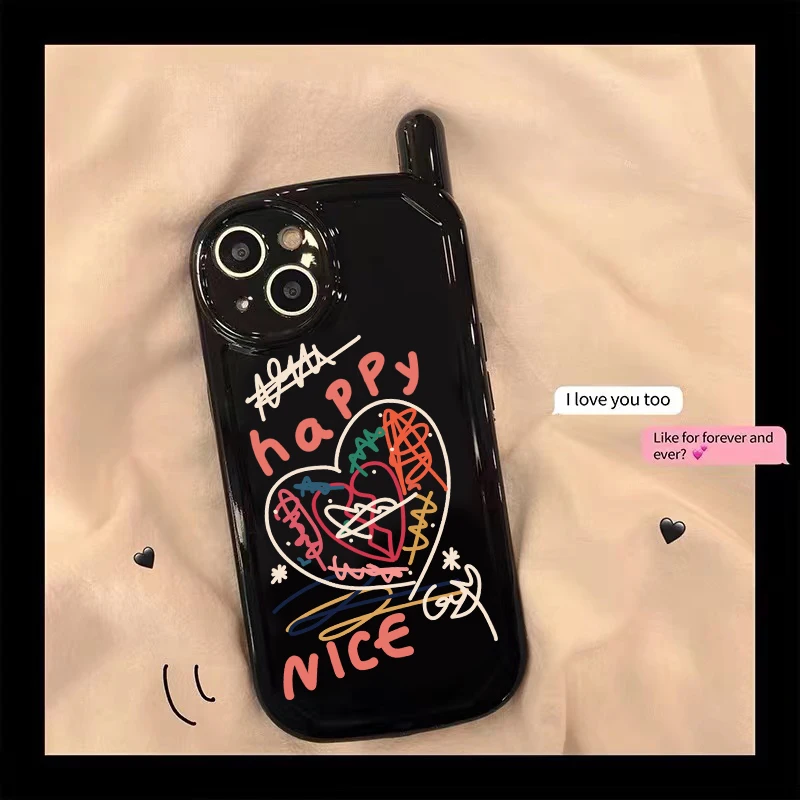 

insFashion Brand Graffiti Color LinesFor iPhone13promaxApple12Phone Case Niche11Anti-ShockxWomen'sxsNewxsmaxSiliconexrCase7/8pCe