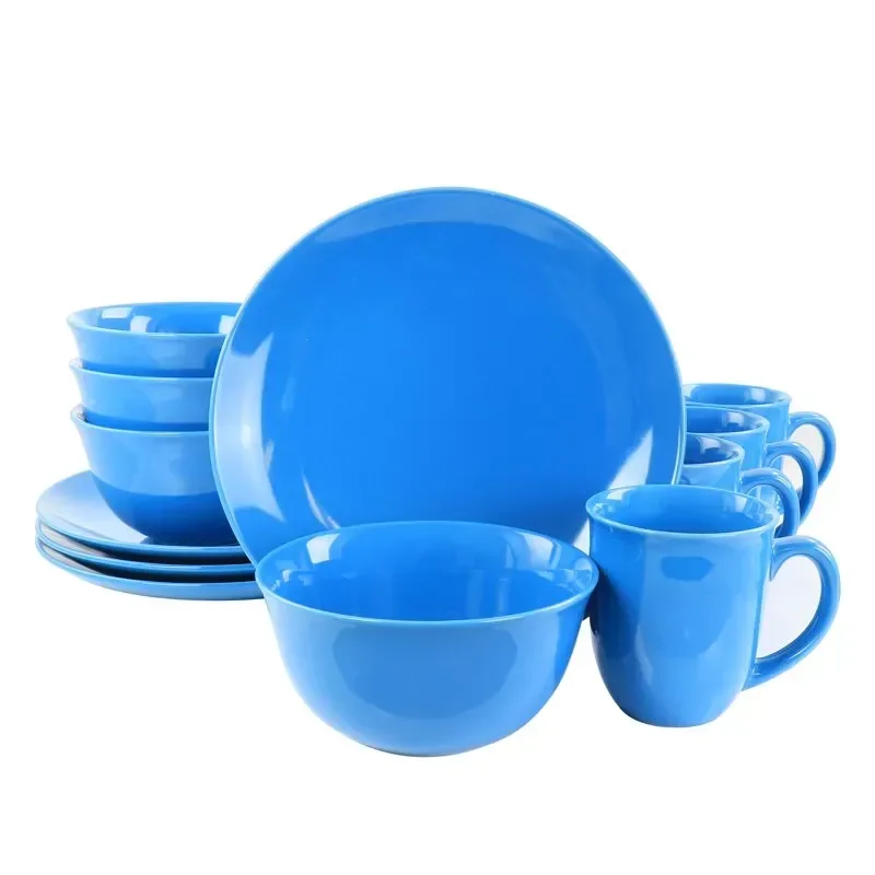 

Mercer 12 Piece Blue Stoneware Dinnerware Set