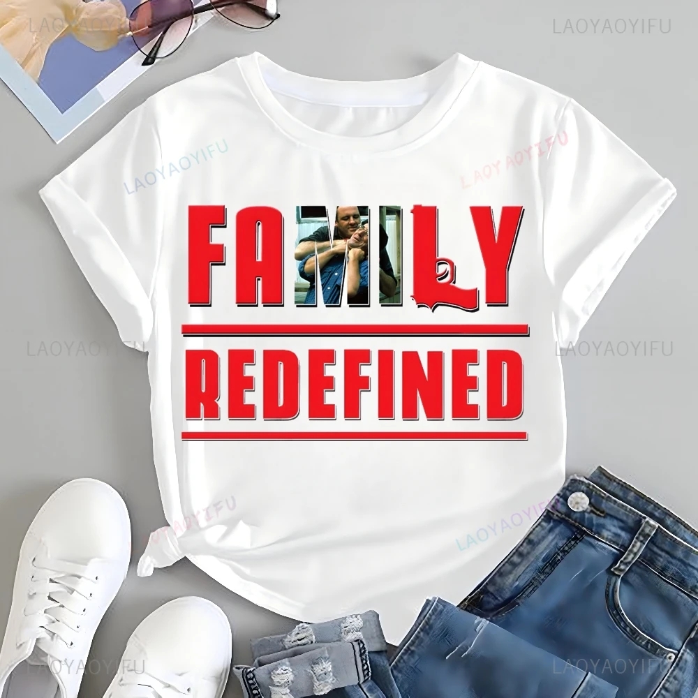 Футболка с принтом Семейный Redefines Tony Soprano топ The Sopranos Trend рубашка унисекс короткими