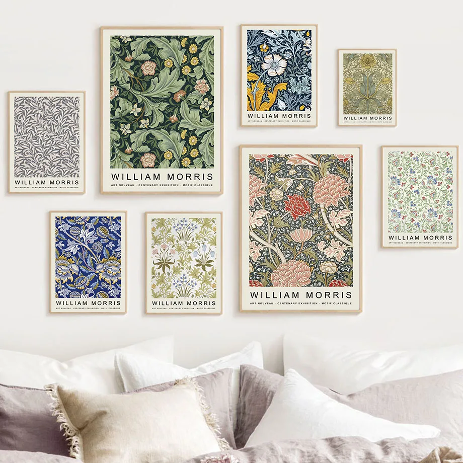 

Vintage William Morris Botanical Floral Wall Art Canvas Painting Posters And Prints Wall Pictures For Living Room Interior Decor