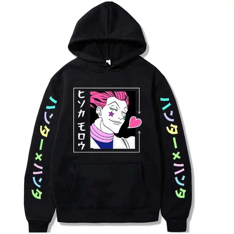 

Japanese Anime Hoodies Hunter X Hunter Men Women Pullovers Hoodies Sweatshirts Killua Zoldyck Hisoka 90s Hoody Tops Mens Hoodies