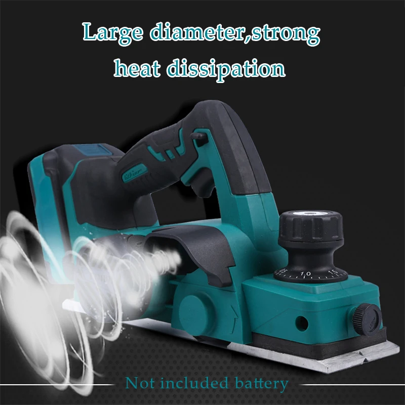

18V 15000rpm Cordless Electric Planer with Wrench Handheld Rechargeable Electric Planer for Makita 18V Battery Wood Cutting Tool