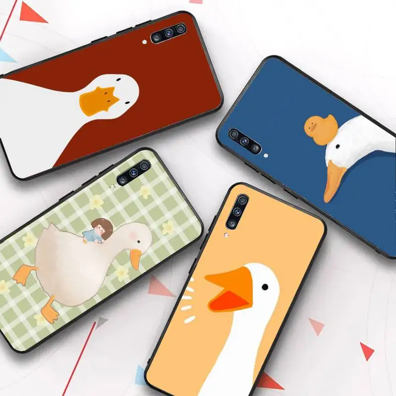 

FHNBLJ Duck Phone Case for Samsung A51 A30s A52 A71 A12 for Huawei Honor 10i for OPPO vivo Y11 cover