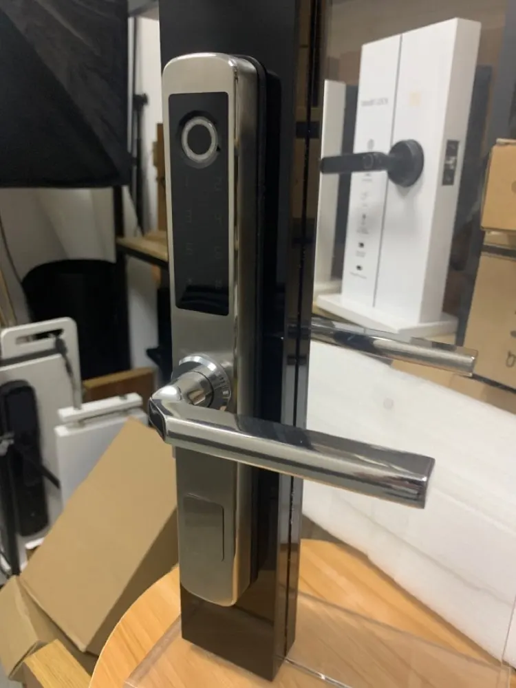 

Double Side Tuya Smart Door Lock Safe Digital Electronic Lock With WiFi APP Fingerprint Password RFID Unlock For Home Security