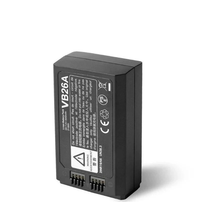 Фото Аккумулятор VB26A VB26B 7.2V 3000mAh 2980mAh для вспышек GODOX V1/V860II/V850I/AD100PRO №4