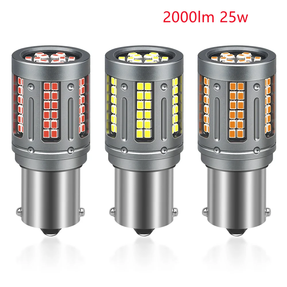 

2 Pieces Canbus LED Signal Brake Reverse Park Lamp 1156 BA15S P21W BAU15S 1157 BAY15D P21/5W 7440 W21W T20 7443 W21/5W 3156 3157