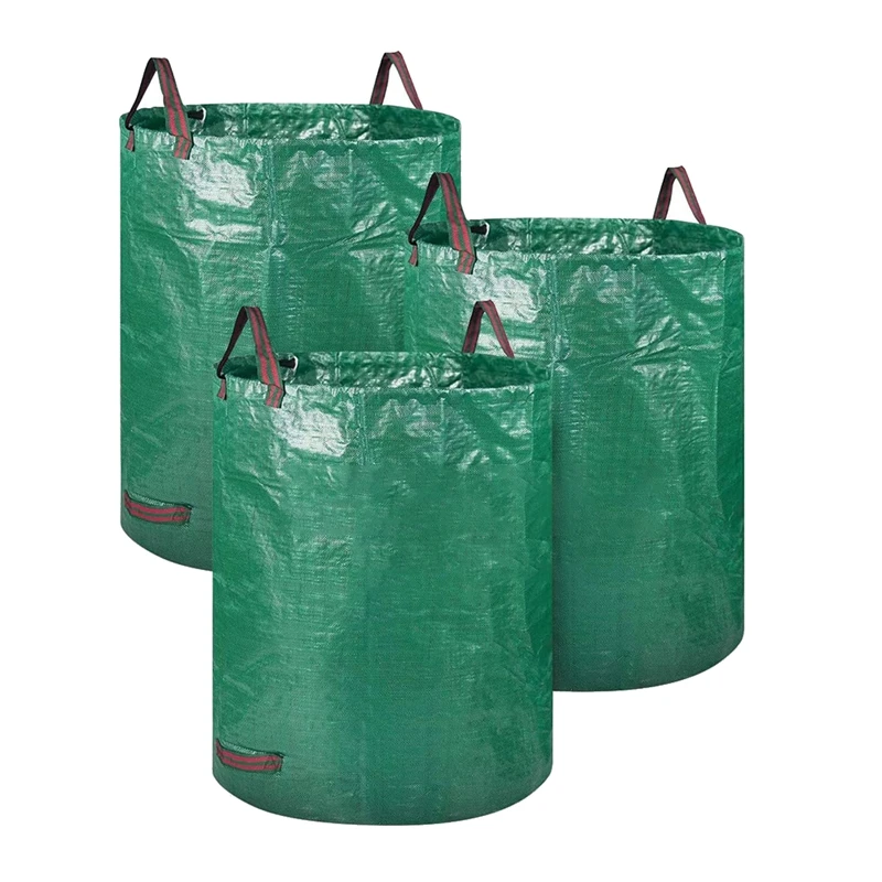 

3Pack 72 Gallons Garden Waste Bag,Reusable Garden Bags Gardening Bags, Leaf Yard Waste Container Bag For Gardening Lawn