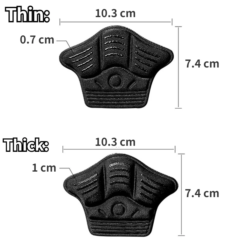 2Pcs Shoe Pad Foot Heel Cushion Pads Sports Shoes Adjustable Antiwear Feet Inserts Insoles Heel Protector Sticker Insole Brioche