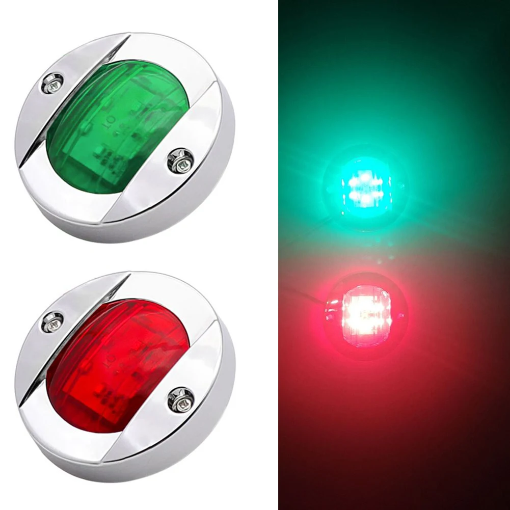 

2 Pcs Red Green Navigation Boat Light LED 12V Yacht Stern Signal Lamp Marine Lights Side Marker Light Waterproof Boat Light