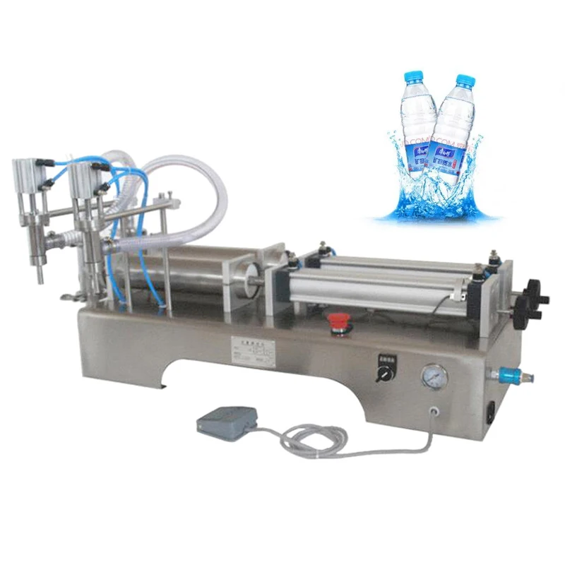 

Pneumatic Auto Liquid Filling Machine Double Head Horizontal Cooking Oil Essential Oil Water Perfume Shampoo Liquid Filler