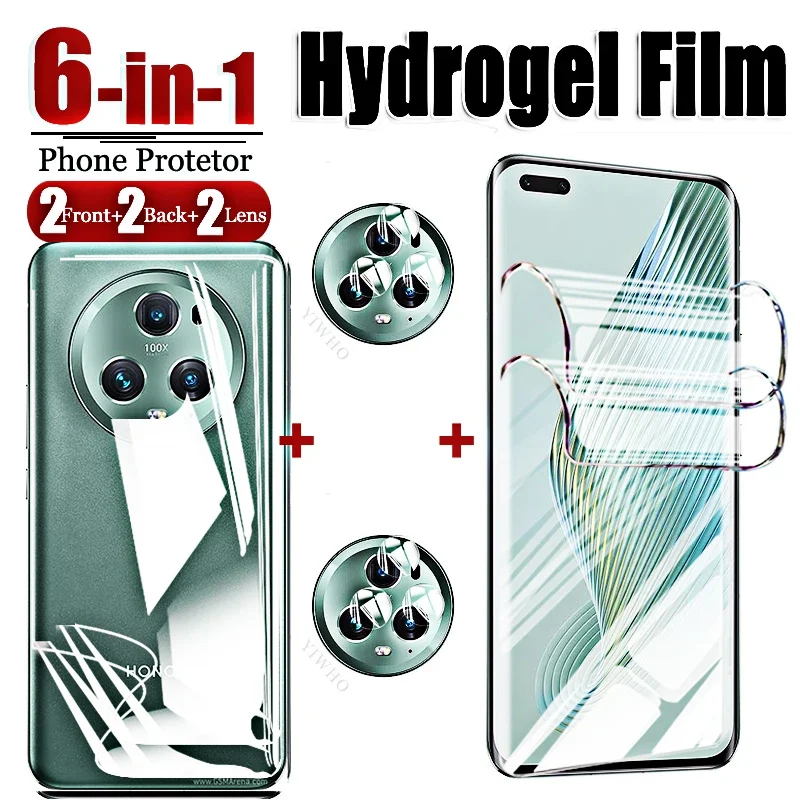 

6in1 Magic5 Pro Front Bacl Hydrogel Film for Honor Magic 5 Pro 5G Screen Protector Honer Magic4 Pro Camera Lens Tempered Glass