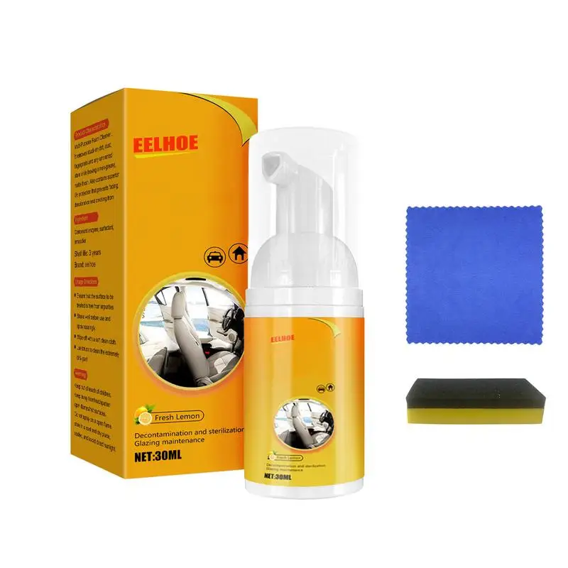 

Multipurpose Foam Spray Car Interior Cleaning Foam Auto Kitchen Stain Removal Kit Lemon Flavor Cleaning Tool With Cleaning