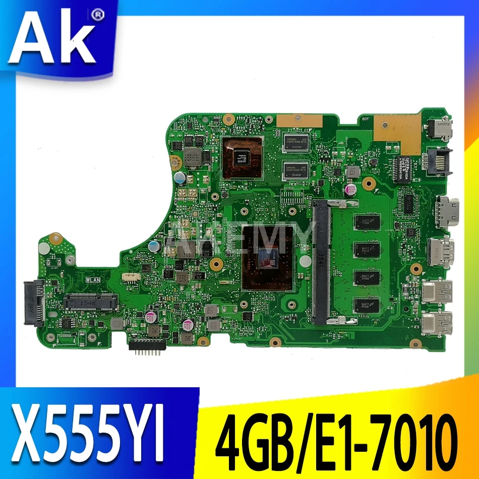 

X555YI 4G/E1-7010U GPU:R5 M320 для Asus X555YI X555YA X555D A555DG X555Y материнская плата 90NB09C0-R00100