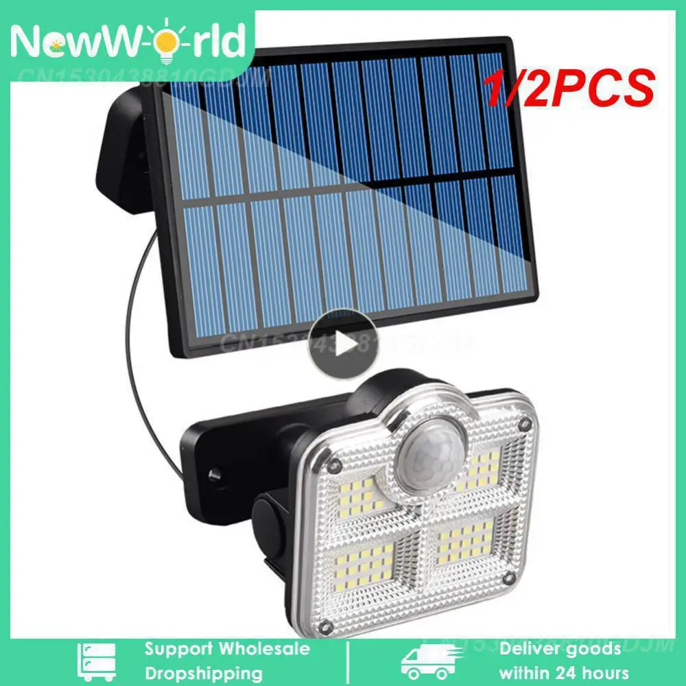

1/2PCS Solar Lights 106/228 Outdoor PIR Motion Sensor Wall Lamp IP65 Waterproof Street Light with Remote for Garden Lighting