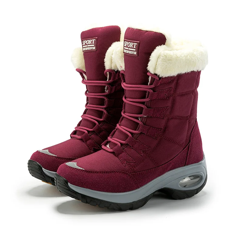 winter new thickened non-slip warm snow boots large size cold-resistant high-top cotton shoes boots women35-43