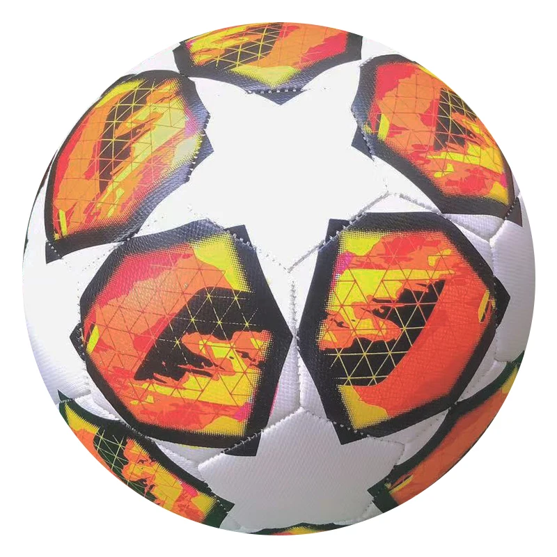 

JANYGM Orange Official Size 5 Football Soccer Ball PU Material Training League Futbol Sports Balls