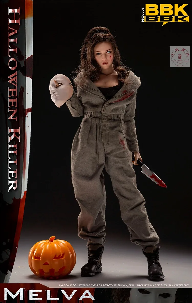 

In Stcok 1/6 Scale BBK BBK008 Melwa Halloween Killer Girl Full Set 12" Action Figure Model