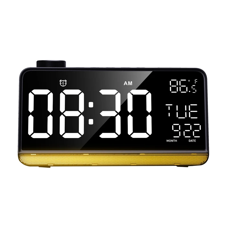 

Alarm Clock For Bedroom 9Inch Large Display Digital Clock Radios Alarm Clock With USB Charger Radio