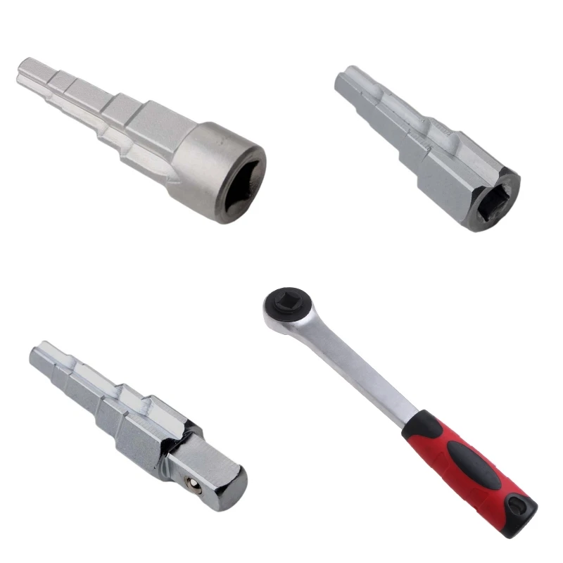 

Radiator Stepped Wrench & Ratchet Practical Radiator Spanner Hand Tool Multiused Carbon Steel Stepped Ratchet Handle