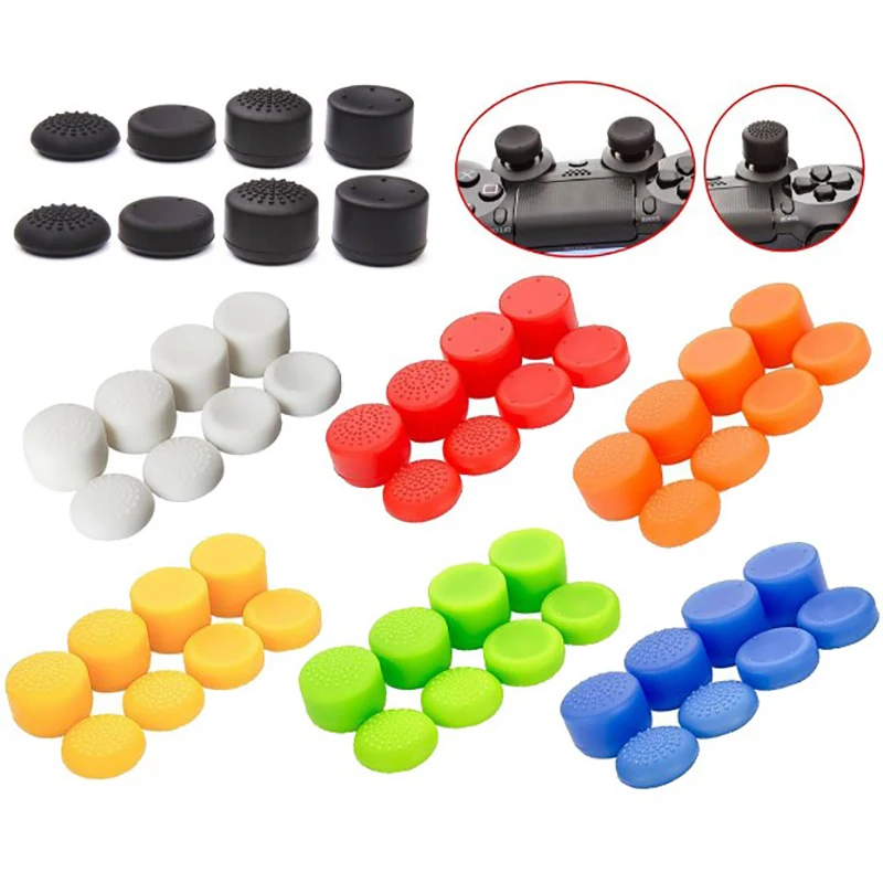 

8Pcs PS5 Controller Cover Silicone Joystick Case Enhance Cap Anti-slip Thumb Grips Button Protector Caps For Playstation 5/PS4
