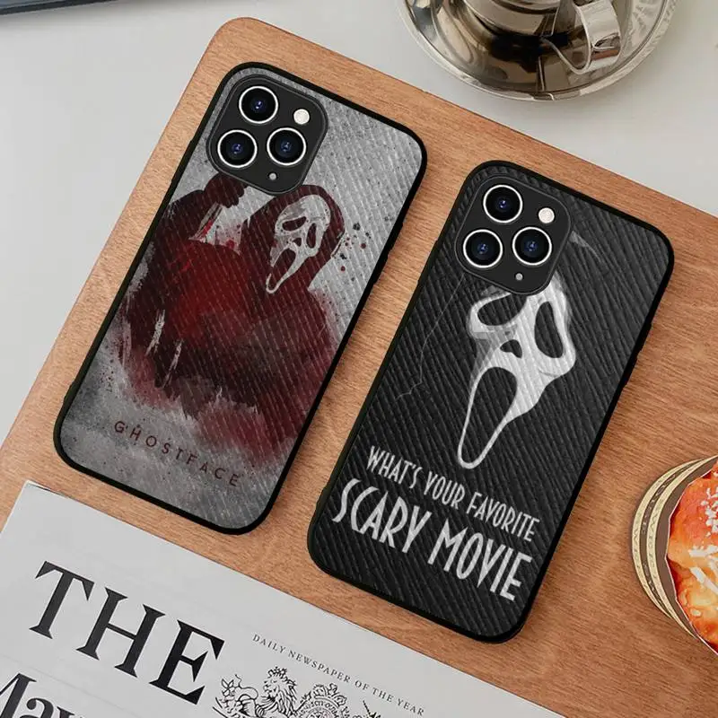 

FHNBLJ Ghostface Scream Phone Case Hard Leather Case For IPhone 11 12 13 Mini Pro Max 8 7 Plus SE 2020 X XR XS Coque