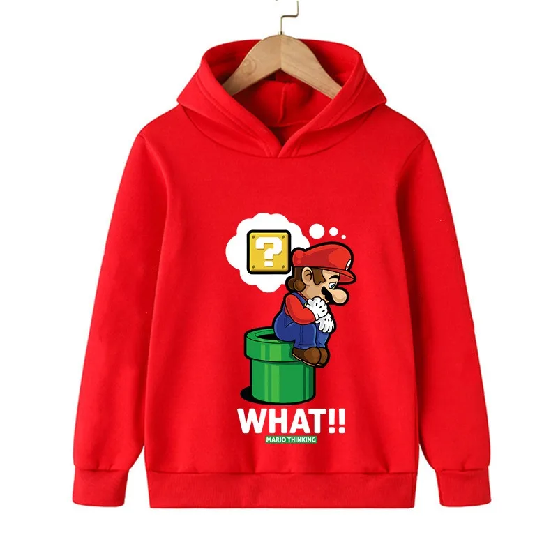 

2023 New Game Super Mario Bros. Top Fashion Children's Sweatshirt Casual Cute Children's Hoodie Boy Girl Top Spring and Autumn