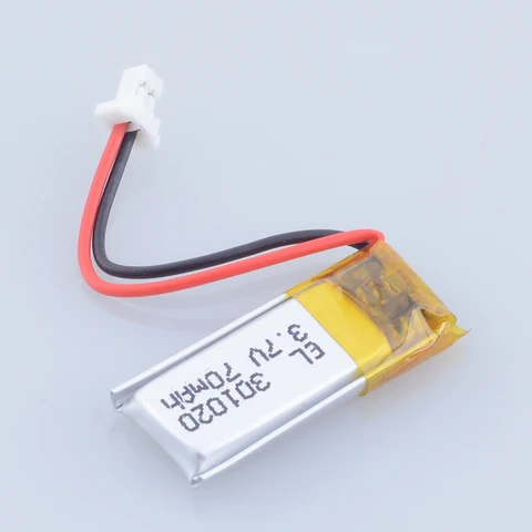 100 шт./лот CE ROHS JST1.0 2P 3,7 В 40 мАч 301020   Липо-батарея, перезаряжаемая литий-полимерная батарея для Bluetooth-динамика Walman