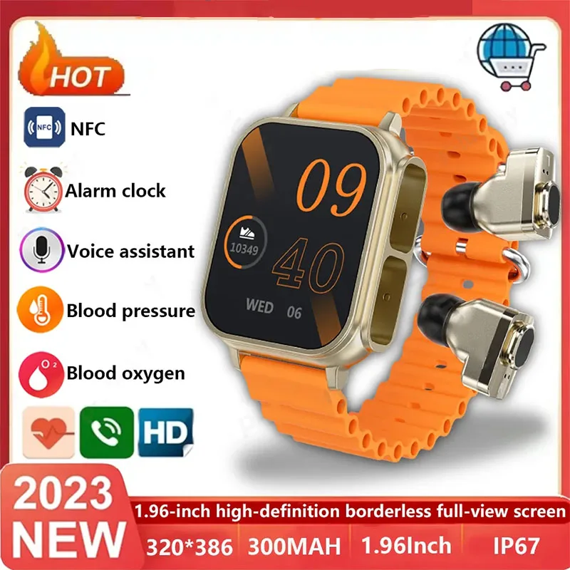 2023 N22 Series 8 Смарт-часы мужские с Bluetooth-наушниками водонепроницаемые Смарт-часы с наушниками-вкладышами спортивные Смарт-часы с наушниками