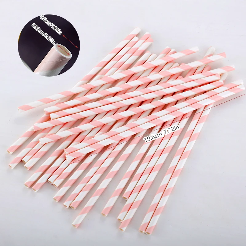 

Biodegradable Stripes Paper Straws Pink Blue Yellow Stripes Drinking Straws Wedding Birthday Party Decoration Baby Shower Kids