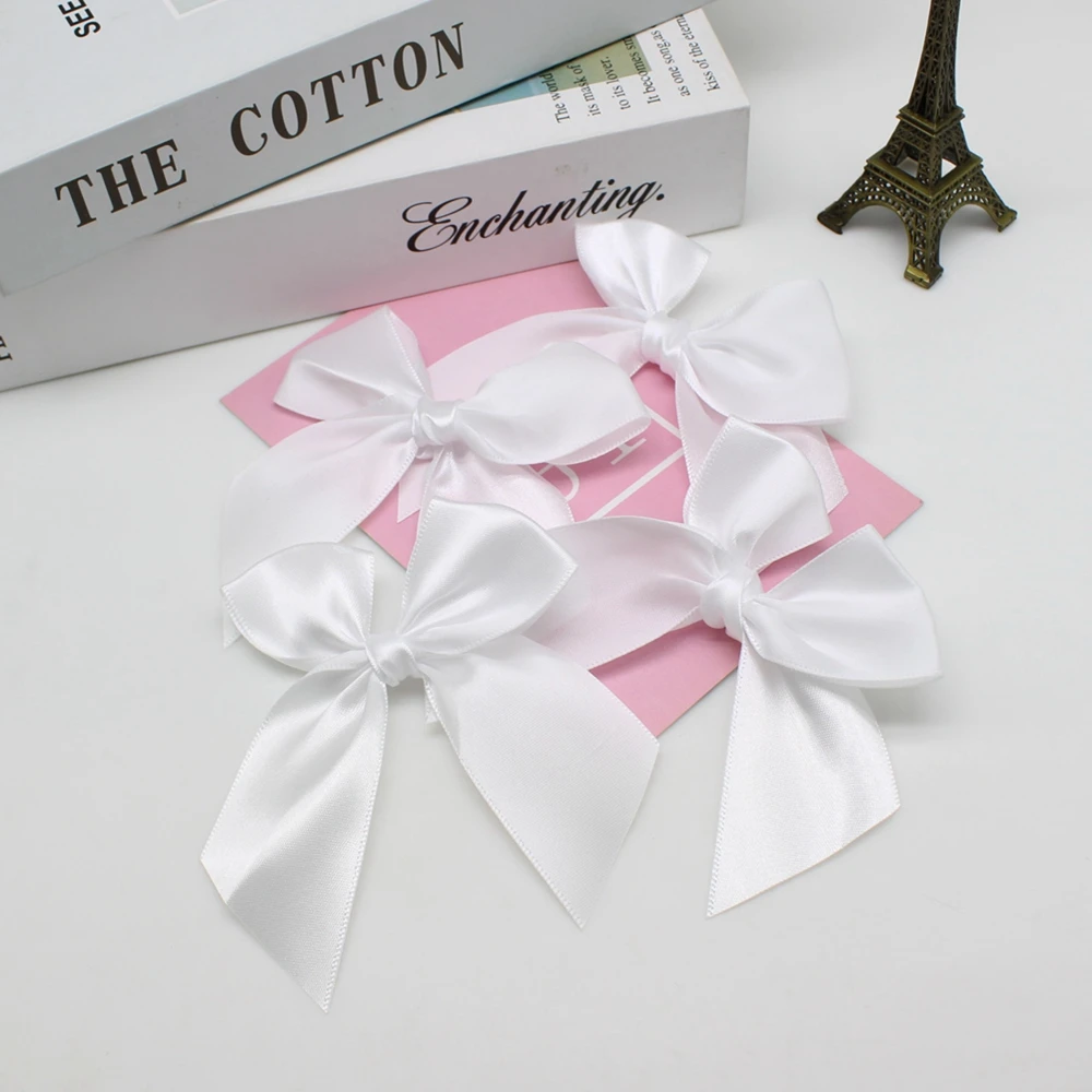 

10 шт./лот, 10 см-11 см, атласная лента с бантом, декоративные пакеты, подарочная лента, галстук для рукоделия, свадебный бант, праздничный бант «сделай сам»