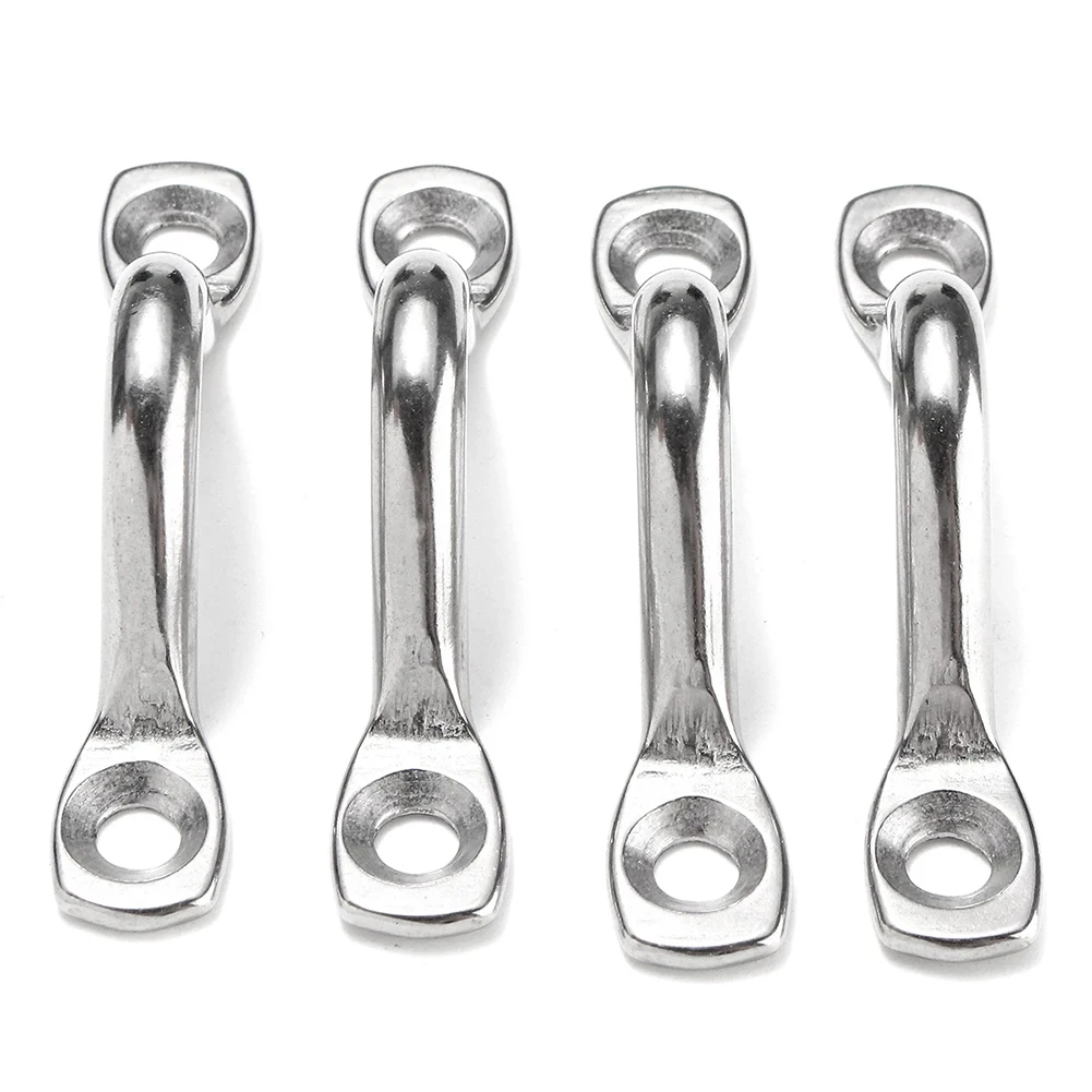 

New Practical Quality Wire Eye Straps Handles Yacht Stainless Steel U Shape 4pcs Accessories Boat Marine Canopy