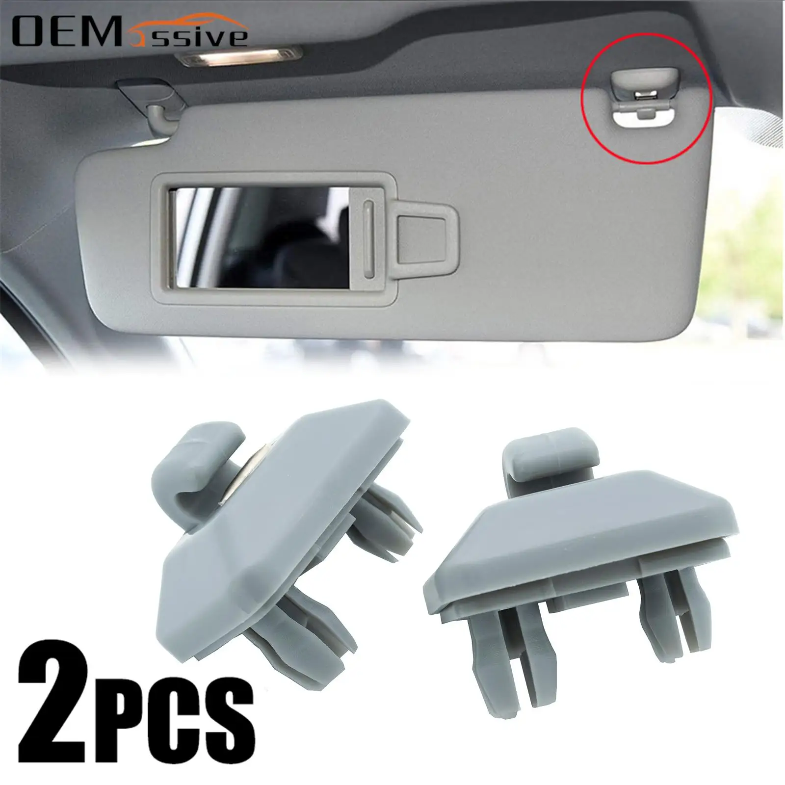 

2x Car Sun Visor Clip Bracket Interior Sun Visor Hook for Audi A1 A3 A4 A5 A7 Q3 Q5 B6 B7 B8 S4 S5 TT Gray 8E0857562A 8U0857562