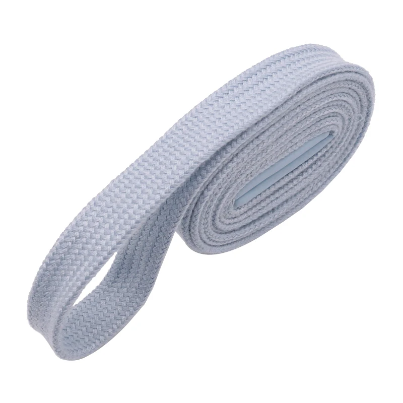 

Coolstring 11MM Wide Flat Tape Epoxy Coverage Tips Grey Flat Rope Light Blue Ends Hoodie Draw Cordon Pajamas Pant Waist Lacet