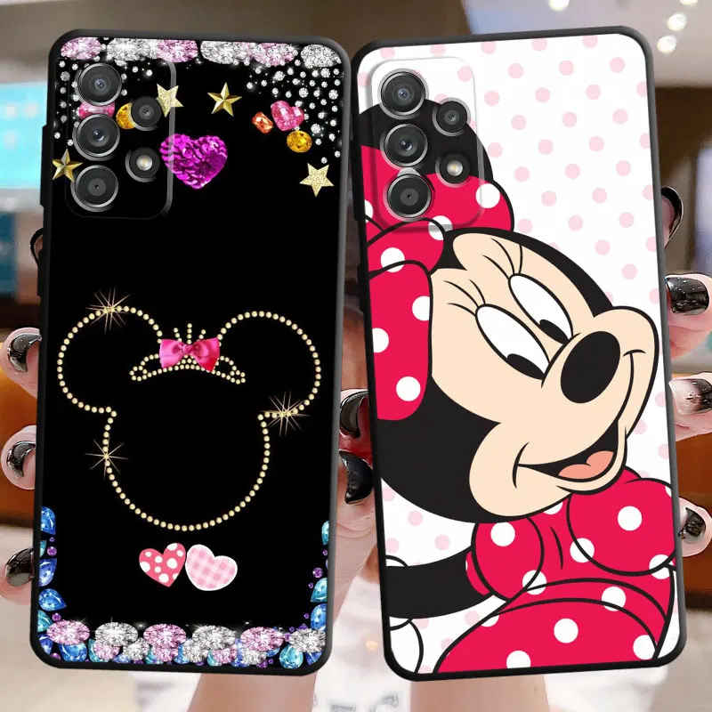 Bag Cover Mickey Mouse Minnie Love Silicone Case for Vivo Y81 S1 Y70 Y17 V21 V20 Y31 Y53 V17 Y19 Y11 Y72 5G Y15 Y20 Y20i V20 bag
