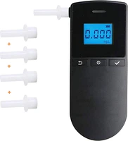 portable alcohol tester with 5 mouthpieces lcd display respirator alcohol detector professional fuel cell