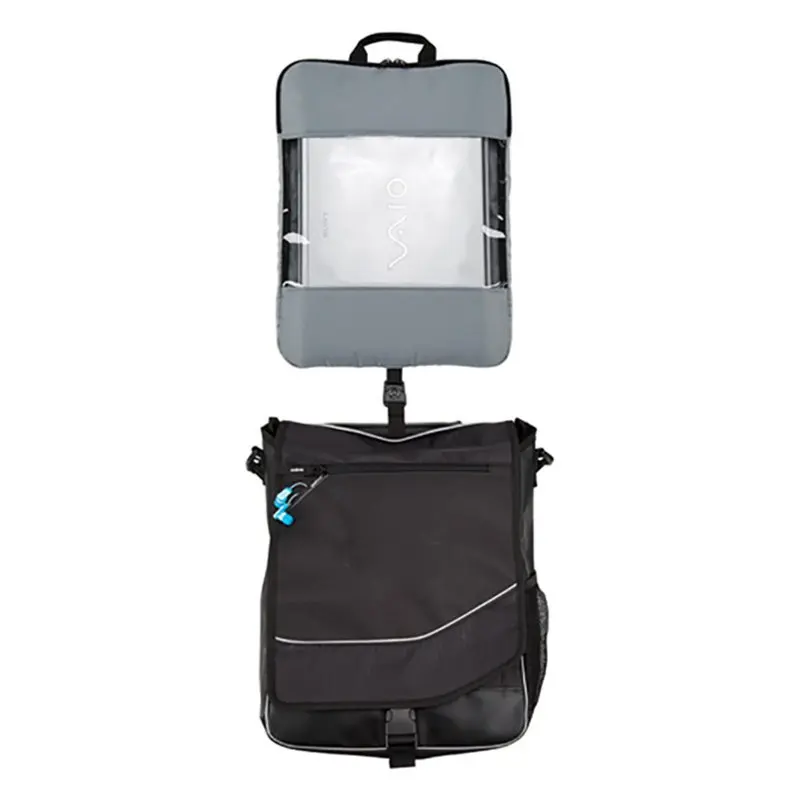 TWO-WAY COMPUTER MESSENGER BAG