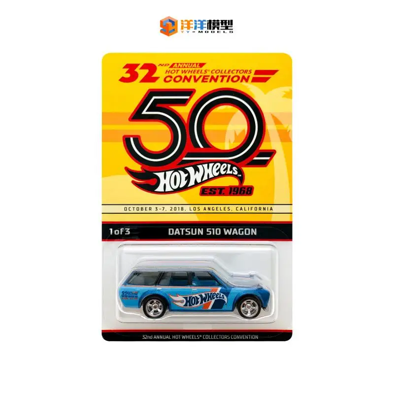 

Hot Wheels 1:64 510 Datsun wagon 32nd Los Angeles Expo Collection of die cast alloy trolley model ornaments