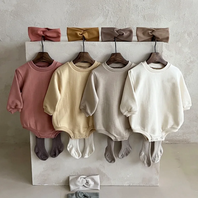 

Newborn Baby Clothes 2023 Autumn New Simple Fashion Boy's One Piece Clothes Letter Print Casual Climbing Clothes