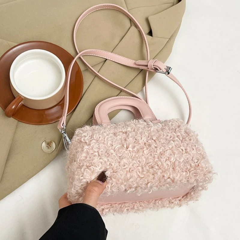 Осенне-зимняя бархатная универсальная сумка через плечо 2024 новая мода большая