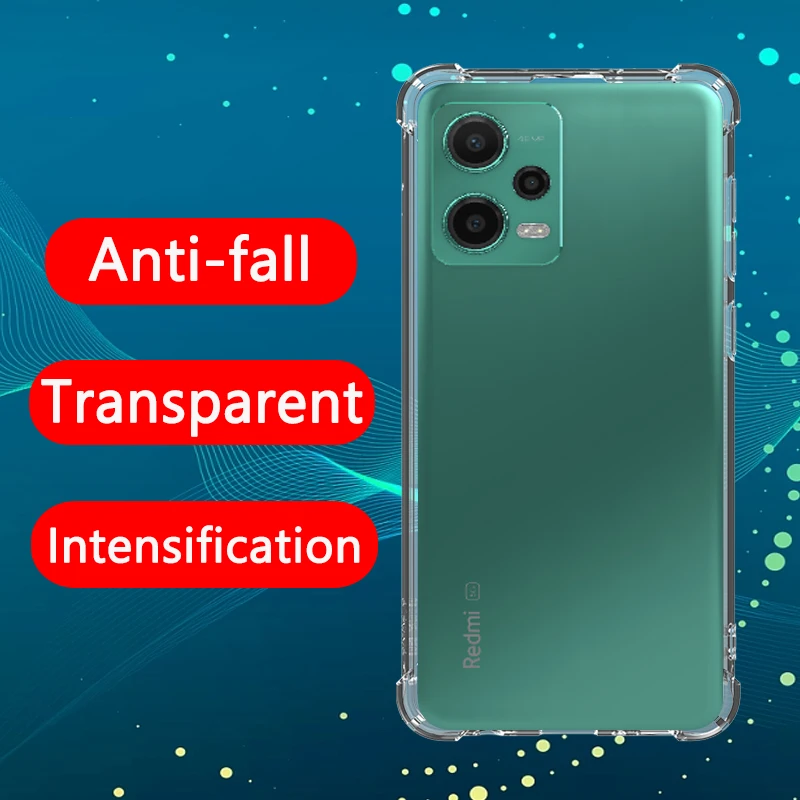 

Airbag Shockproof Fine hole Transparent Phone Case For Xiaomi Redmi Note 12 case Anti-drop Lens Protection Clear Case