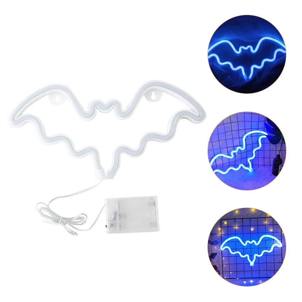 

Led Batneon Signs Night Light Lights Sign Lamp Wall Hallowee Bedroommodeling Operatedshape Party